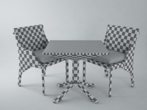 bel air chair and table Modelo 3D