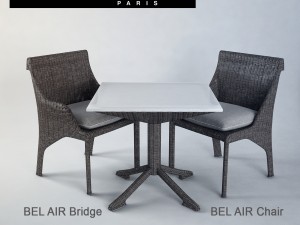 bel air chair and table 3D Model