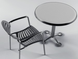 toledo stacking chair and table 3D Model