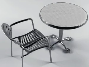 toledo stacking chair and table 3D Model