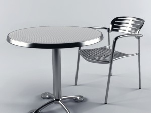 toledo stacking chair and table 3D Model