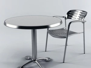 toledo stacking chair and table 3D Model