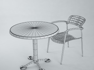 toledo stacking chair and table 3D Model