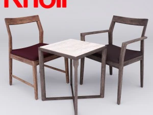 krusin side chair and krusin side table 3D Model