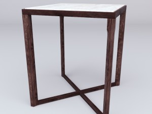 krusin side chair and krusin side table 3D 모델