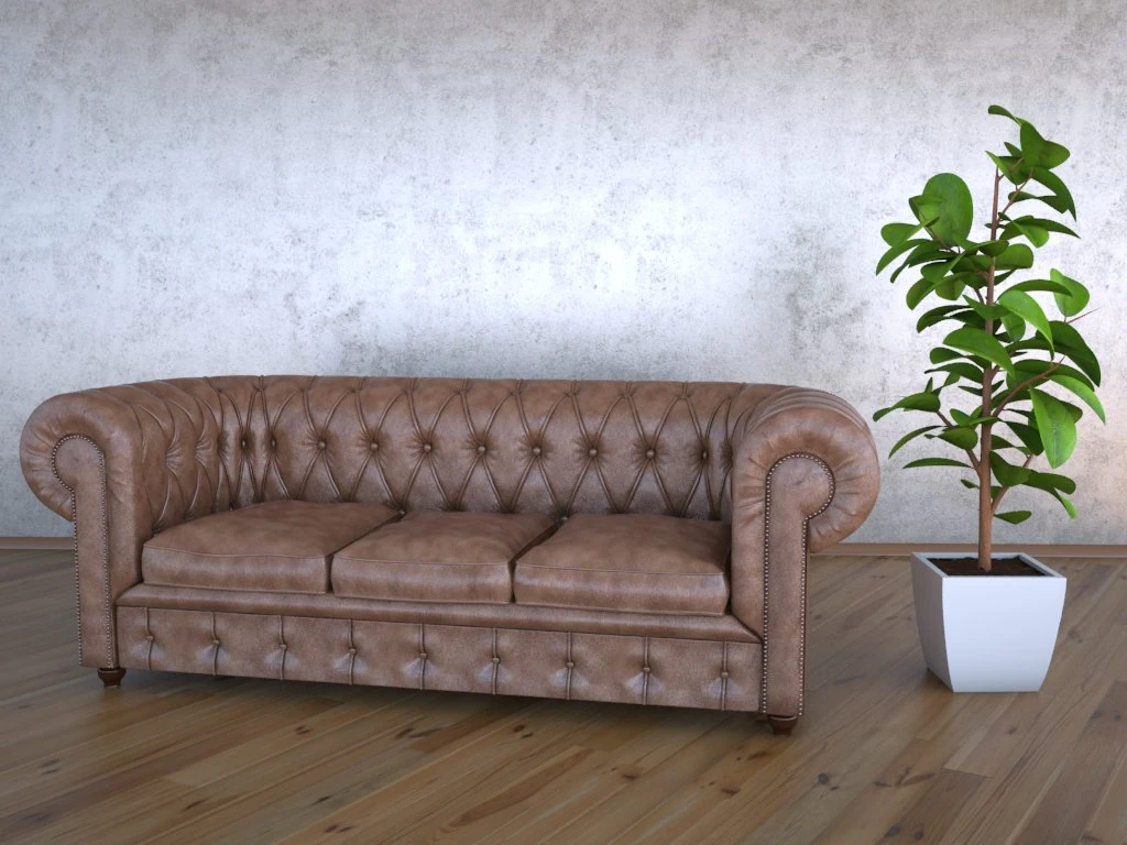 chesterfield 3D Model .c4d .max .obj .3ds .fbx .stl .blend 