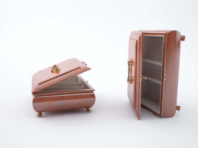 jewelry box 3D Model .c4d .max .obj .3ds .fbx .stl .blend 