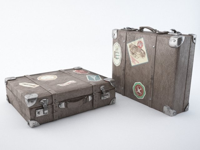 travel suitcase Model 3D .c4d .max .obj .3ds .fbx .stl .blend 