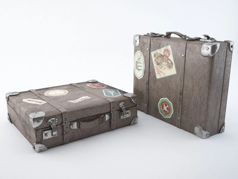 travel suitcase 3D Model .c4d .max .obj .3ds .fbx .stl .blend 