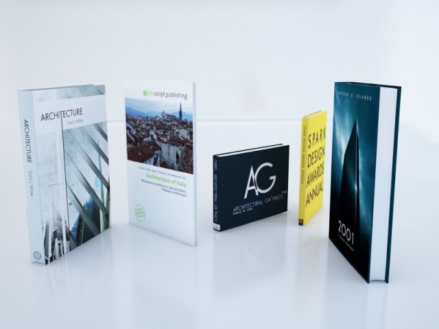 books 3D Model .c4d .max .obj .3ds .fbx .stl .blend 