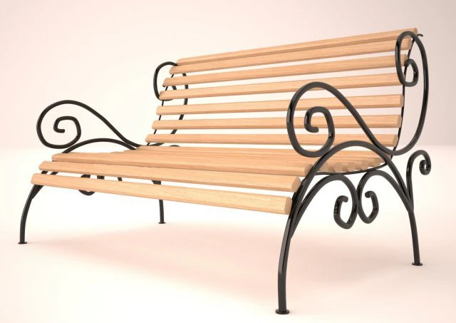 bench 3D Model .c4d .max .obj .3ds .fbx .stl .blend 