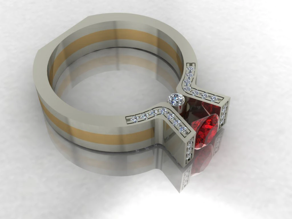 fashion ring 3D Print Model .c4d .max .obj .3ds .fbx .stl .blend 