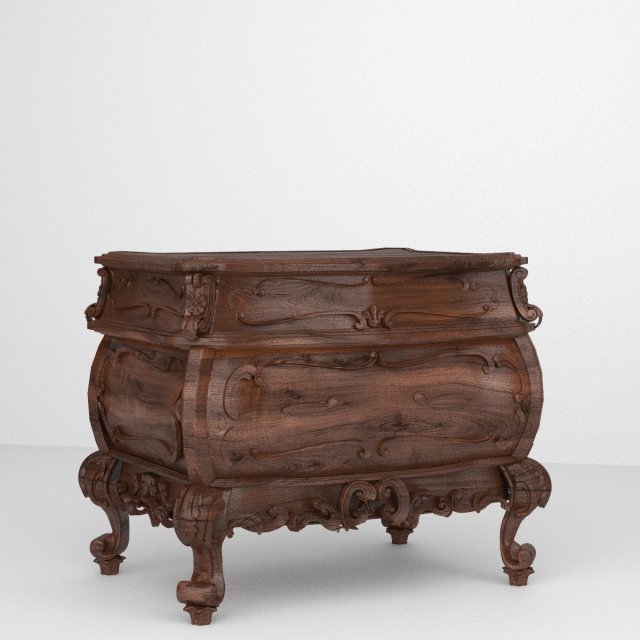 ornamental commode 3D Модель .c4d .max .obj .3ds .fbx .stl .blend 