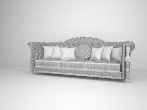 decorative sofa 3D Model