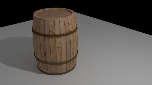 realistic barrel - textured 3D 模型 .c4d .max .obj .3ds .fbx .stl .blend 