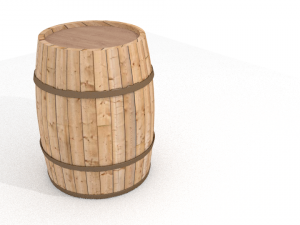 realistic barrel - textured 3D 模型