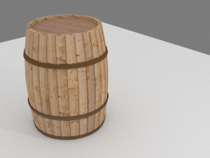 realistic barrel - textured 3D 模型