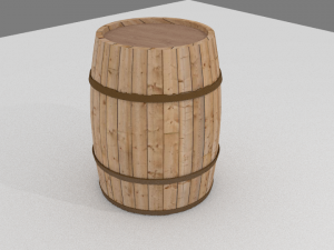 realistic barrel - textured 3D 模型