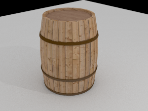 realistic barrel - textured 3D 模型