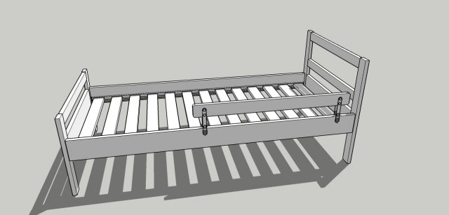 ikea childrens bed kritter 3Dモデル .c4d .max .obj .3ds .fbx .stl .blend 