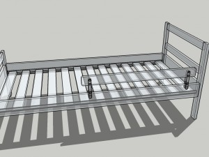 ikea childrens bed kritter 3Dモデル
