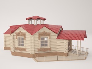 wooden house Modello 3D