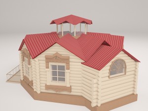 wooden house Modello 3D