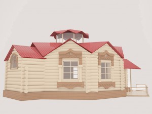 wooden house Modello 3D