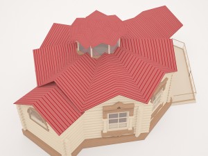 wooden house Modello 3D