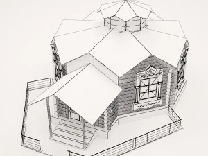 wooden house 3D Model