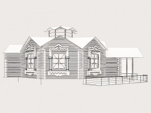 wooden house Modello 3D
