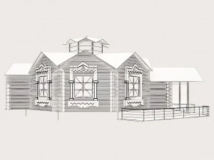 wooden house 3D Model