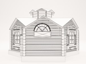 wooden house Modello 3D