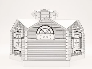 wooden house 3D Model