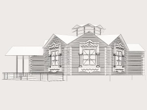 wooden house Modello 3D