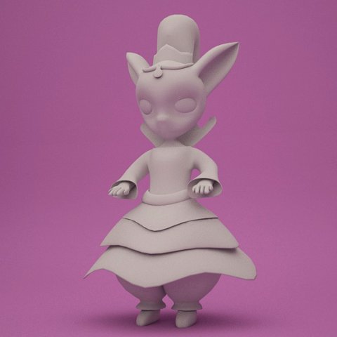 queencat 3D मॉडल .c4d .max .obj .3ds .fbx .stl .blend