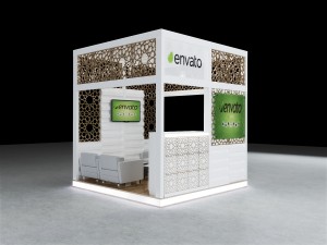 exhibition booth design 3mx3mx3m Model 3D