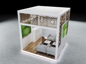 exhibition booth design 3mx3mx3m Model 3D