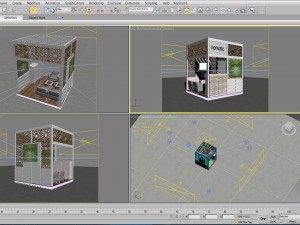 exhibition booth design 3mx3mx3m Model 3D