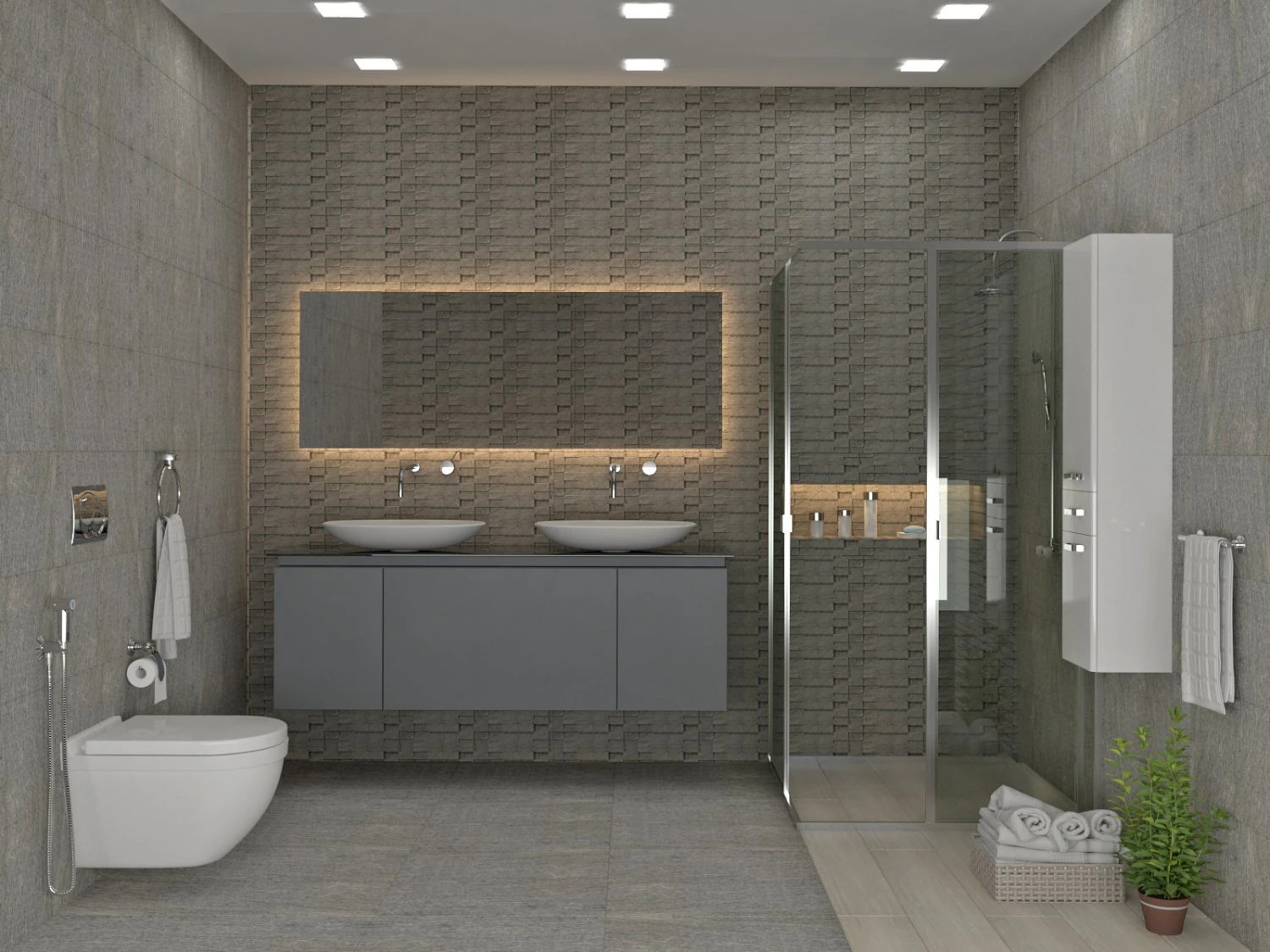 guest bathroom 3D Model .c4d .max .obj .3ds .fbx .stl .blend 