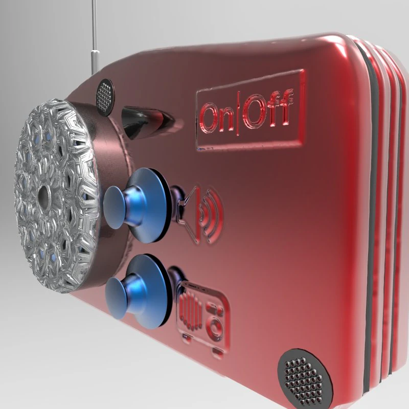 3d radio 3D Model .c4d .max .obj .3ds .fbx .stl .blend 