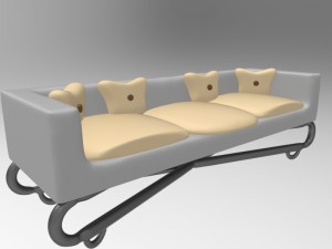 industrial sofa 3D Model