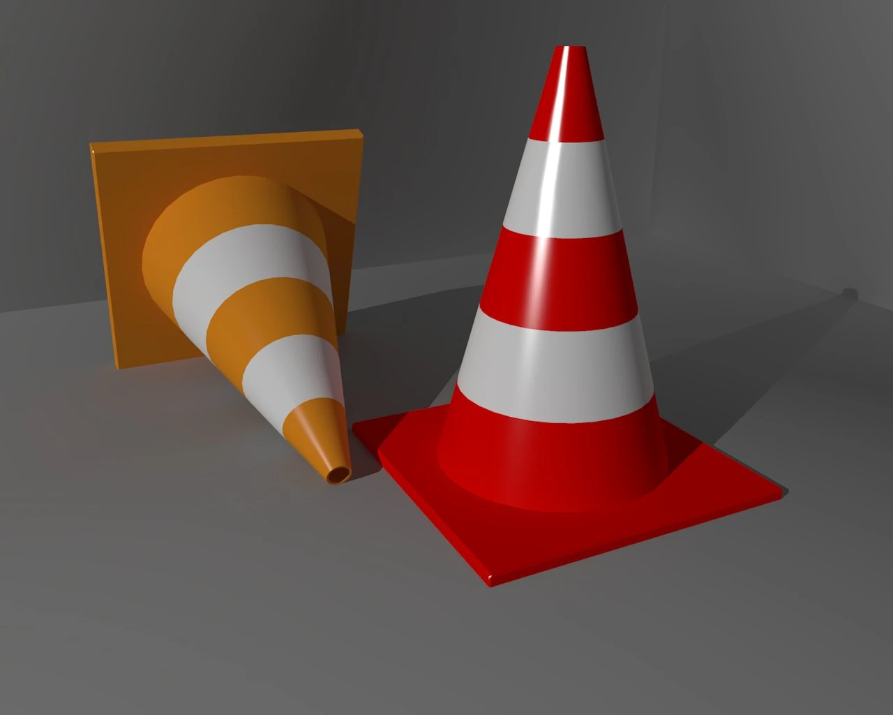 c&ocirc;ne de signalisation Modèle 3D .c4d .max .obj .3ds .fbx .stl .blend 