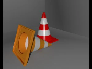 c&ocirc;ne de signalisation Modèle 3D