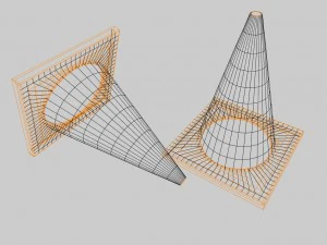 c&ocirc;ne de signalisation Modèle 3D
