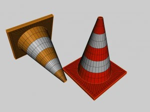 c&ocirc;ne de signalisation Modèle 3D