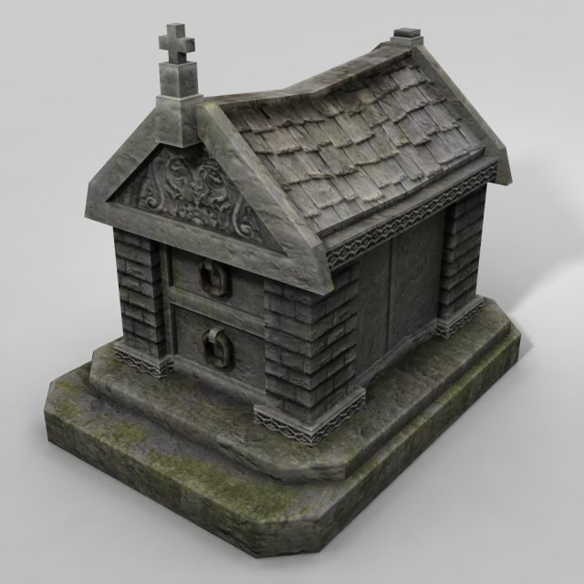 low poly crypt 3Dモデル .c4d .max .obj .3ds .fbx .stl .blend