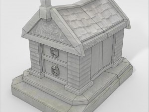 low poly crypt 3Dモデル