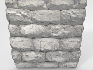 low poly stone wall 3D 모델