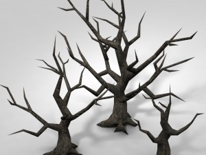 low poly spooky tree 3D-Modell